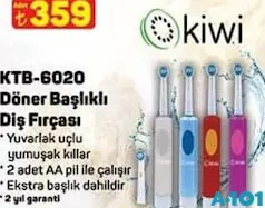 KİWİ KTB-6020 DÖNER BAŞLIKLI DİŞ FIRÇASI